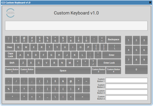 Q-SYS Custom Keyboard by CCI